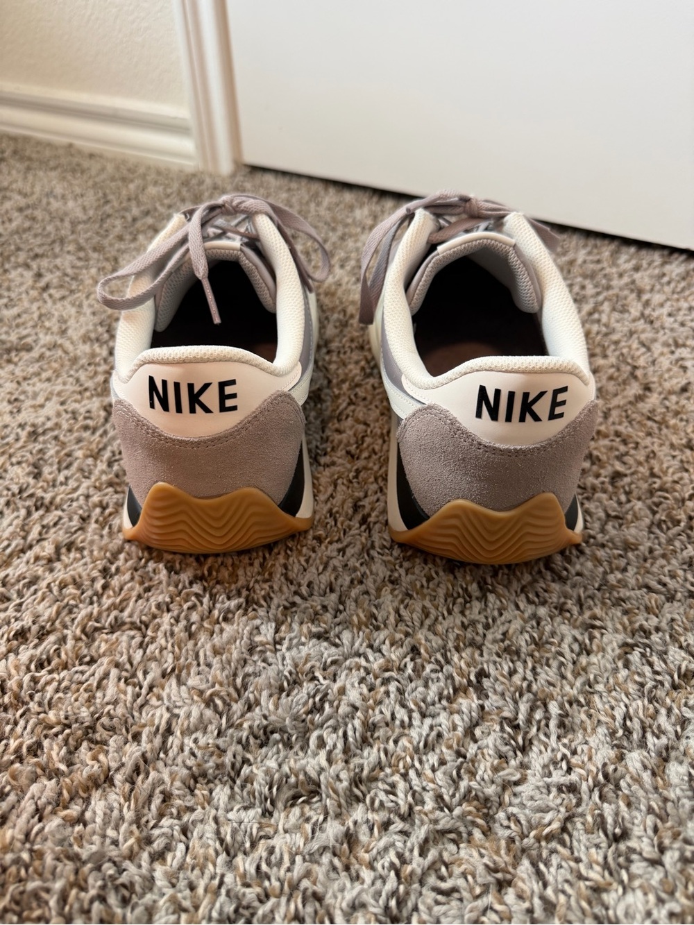 ⚡️Nike Men’s Pacifics - Grey Suede & Nylon Sneaker with Cream Swoosh - Picture 3 of 4